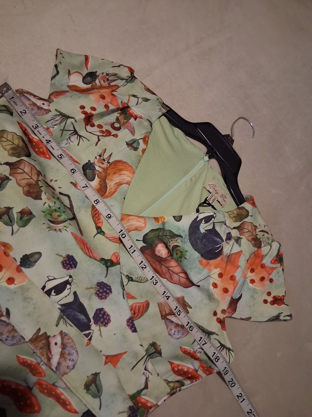 Lindy Bop Dawn Woodland Fairy Print Swing Dress. - Picture 10 of 12